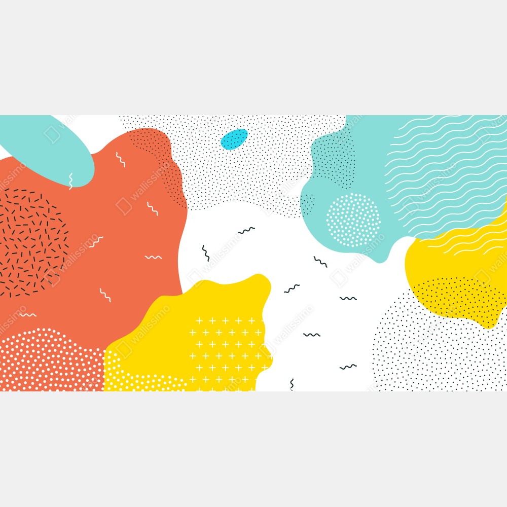 Obraz na płótnie zabawne abstrakcyjne kształty w żywych kolorach – Wallissimo® Obraz na płótnie zabawne abstrakcyjne kształty w żywych kolorach – Wallissimo®