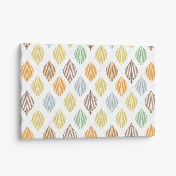 Obraz na płótnie pastelowy wzór liści na ścianę