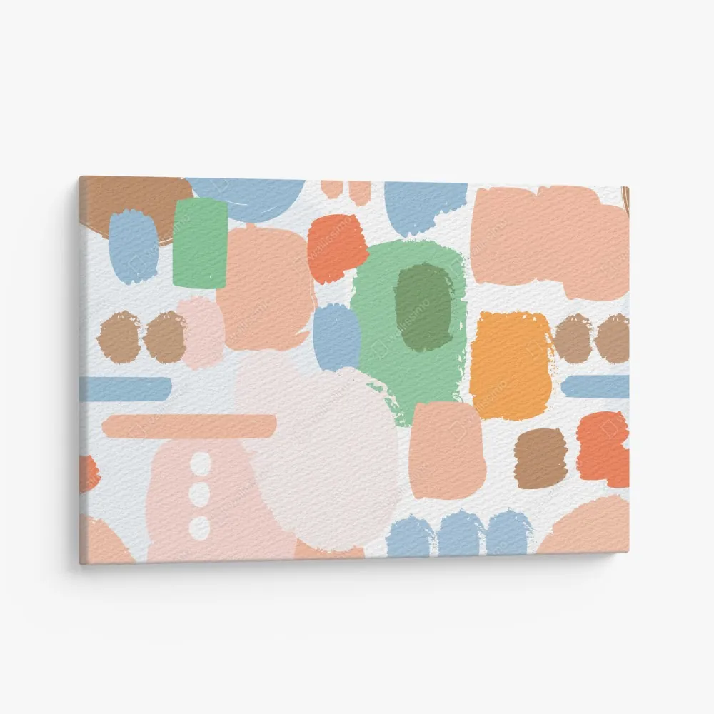 Obraz na płótnie pastelowy wzór pociągnięć pędzla – Wallissimo® Obraz na płótnie pastelowy wzór pociągnięć pędzla – Wallissimo®