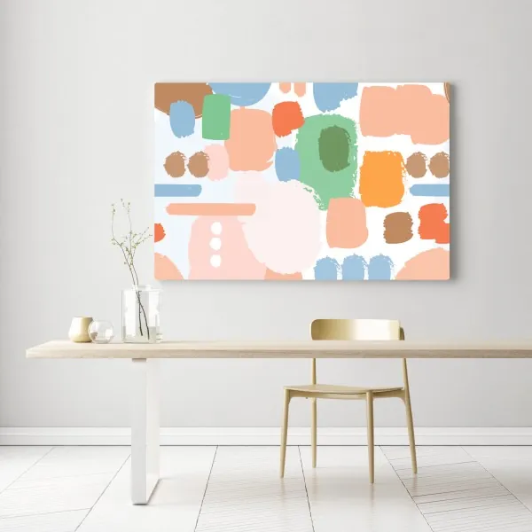 Obraz na płótnie pastelowy wzór pociągnięć pędzla – Wallissimo® Obraz na płótnie pastelowy wzór pociągnięć pędzla – Wallissimo®