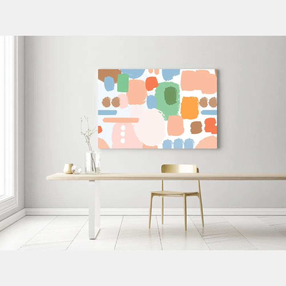 Obraz na płótnie pastelowy wzór pociągnięć pędzla – Wallissimo® Obraz na płótnie pastelowy wzór pociągnięć pędzla – Wallissimo®