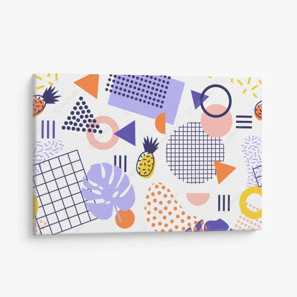 Obraz na płótnie zabawny tropikalny wzór geometryczny