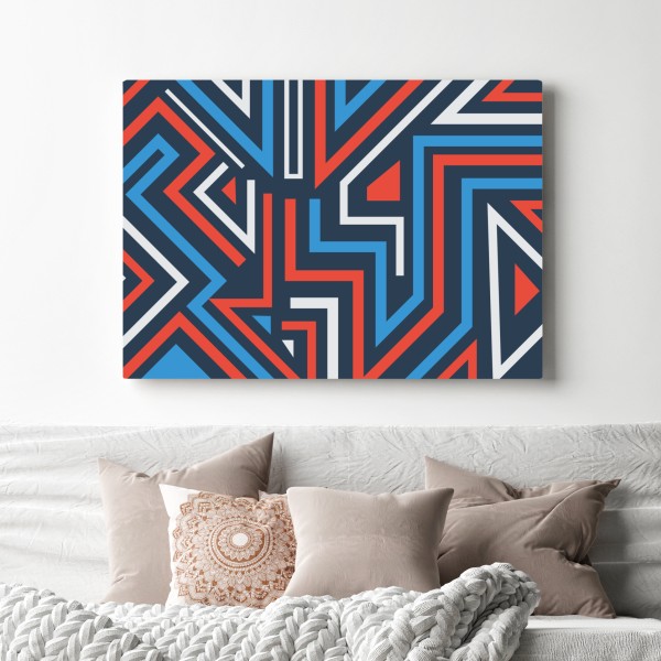 Obraz na płótnie odważne geometryczne linie – Wallissimo® Obraz na płótnie odważne geometryczne linie – Wallissimo®