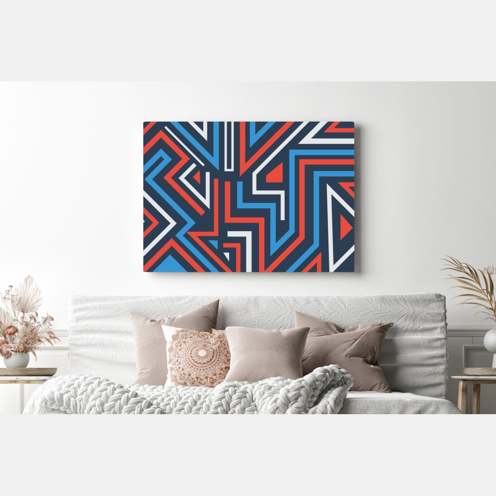 Obraz na płótnie odważne geometryczne linie – Wallissimo® Obraz na płótnie odważne geometryczne linie – Wallissimo®