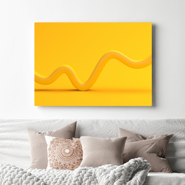 Obraz na płótnie słoneczna żółta 3d krzywa abstrakcyjna – Wallissimo® Obraz na płótnie słoneczna żółta 3d krzywa abstrakcyjna – Wallissimo®