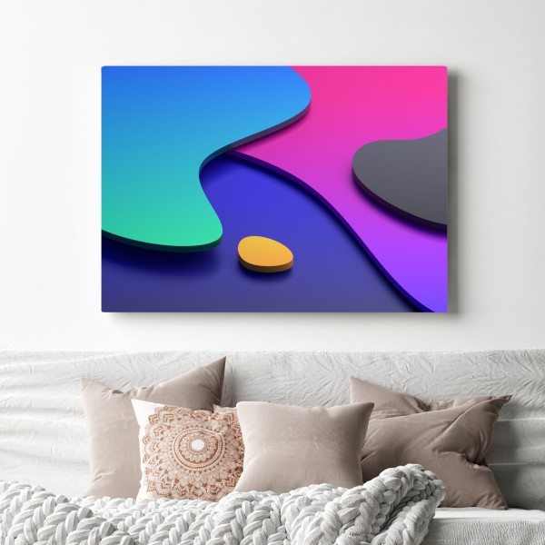 Obraz na płótnie żywe abstrakcyjne krzywe 3d – Wallissimo® Obraz na płótnie żywe abstrakcyjne krzywe 3d – Wallissimo®