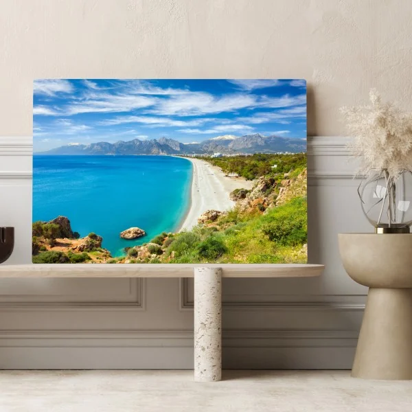 Obraz na płótnie spokojna plaża Konyaalti, Antalya – Wallissimo® Obraz na płótnie spokojna plaża Konyaalti, Antalya – Wallissimo®
