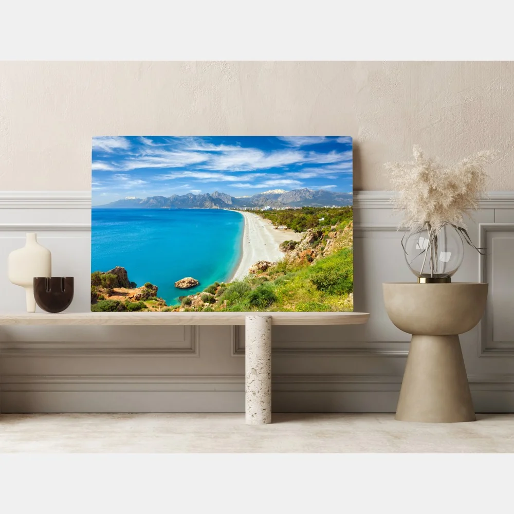 Obraz na płótnie spokojna plaża Konyaalti, Antalya – Wallissimo® Obraz na płótnie spokojna plaża Konyaalti, Antalya – Wallissimo®