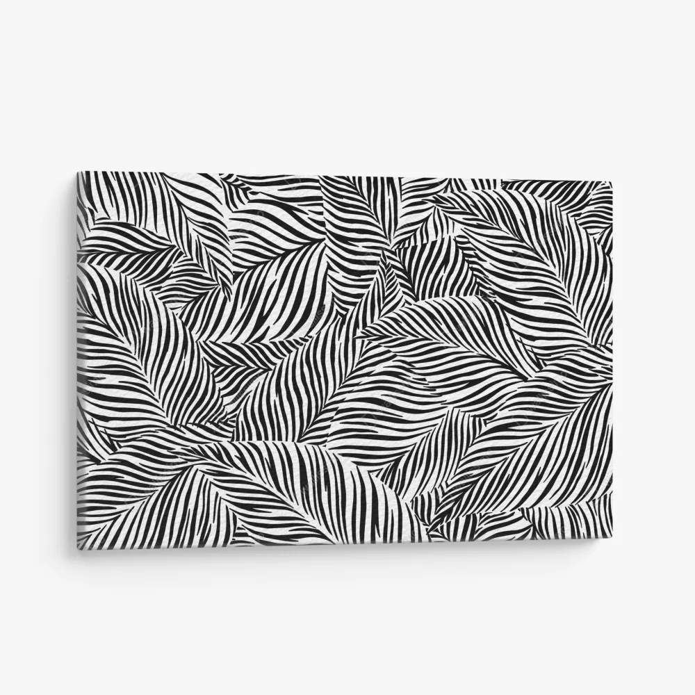 Obraz na płótnie monochromatyczny wzór tropikalnych liści – Wallissimo® Obraz na płótnie monochromatyczny wzór tropikalnych liści – Wallissimo®