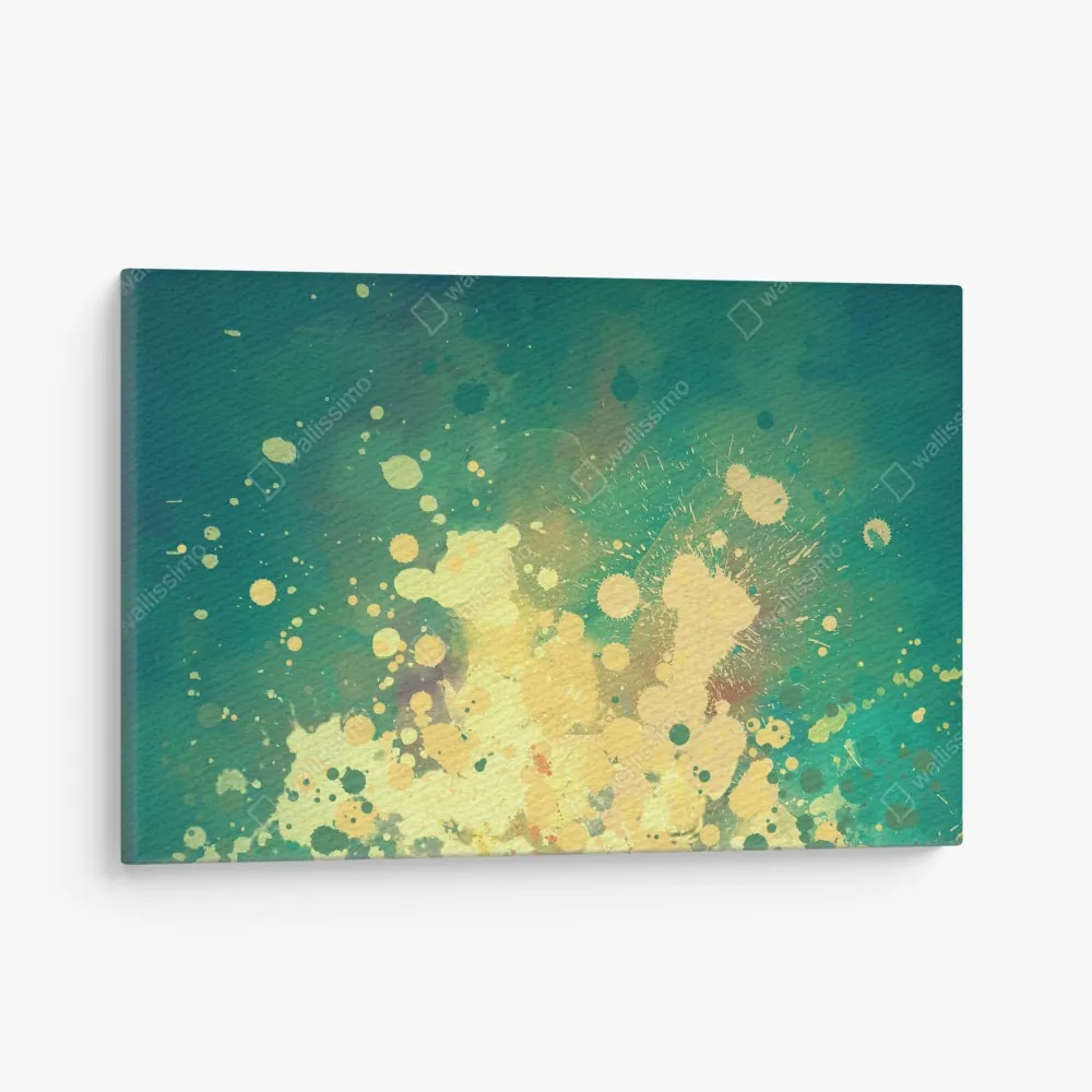 Obraz na płótnie turkusowy wybuch akwareli abstrakcja – Wallissimo® Obraz na płótnie turkusowy wybuch akwareli abstrakcja – Wallissimo®