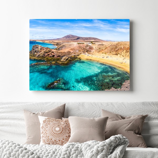 Obraz na płótnie turkusowa zatoka na plaży Papagayo – Wallissimo® Obraz na płótnie turkusowa zatoka na plaży Papagayo – Wallissimo®