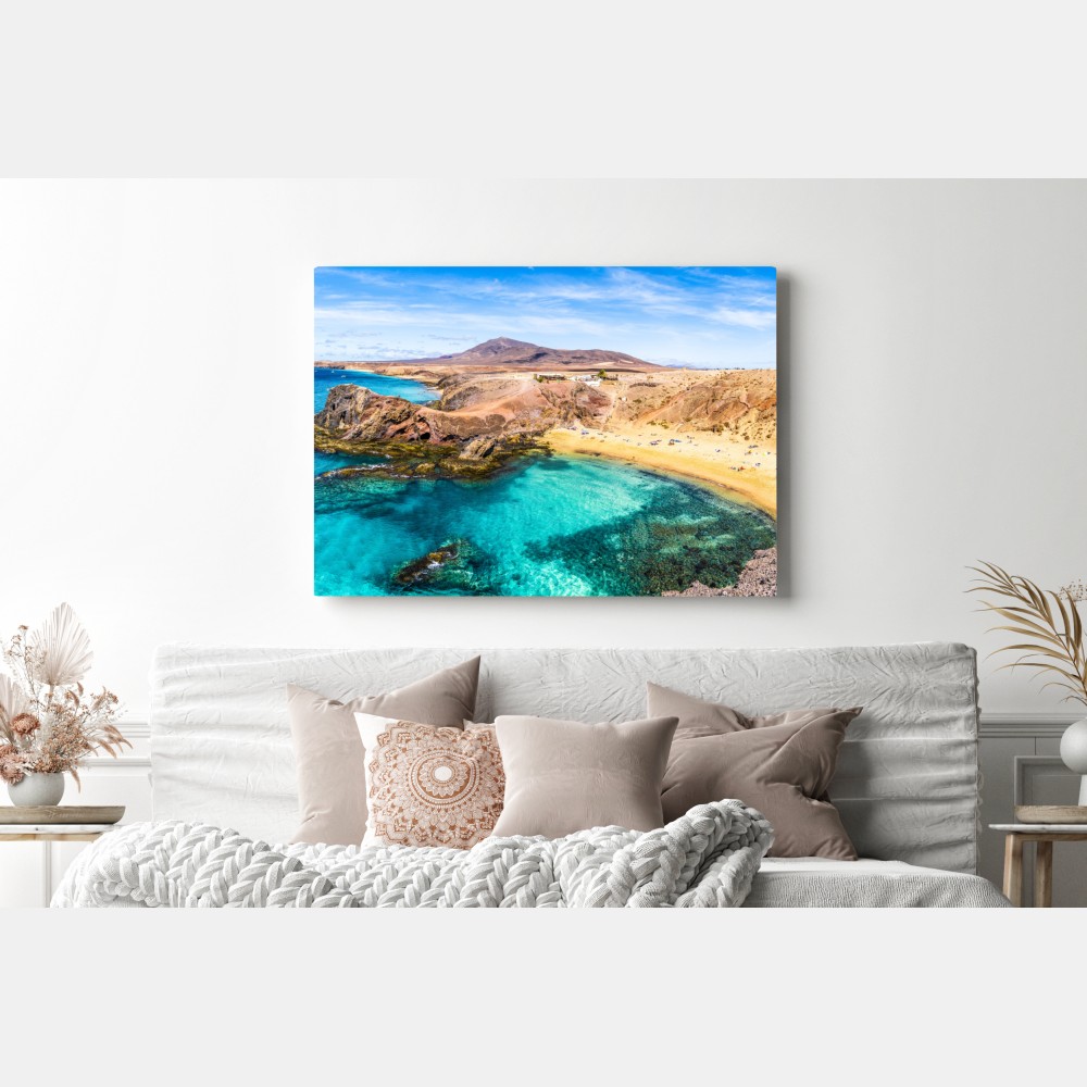 Obraz na płótnie turkusowa zatoka na plaży Papagayo – Wallissimo® Obraz na płótnie turkusowa zatoka na plaży Papagayo – Wallissimo®