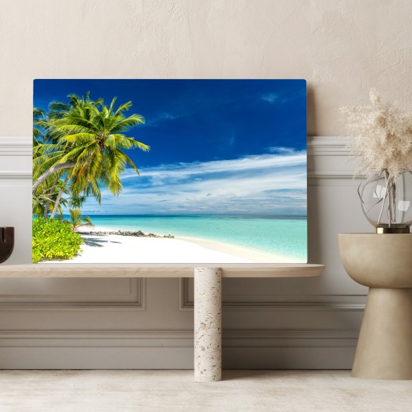 Obraz na płótnie tropikalna turkusowa plaża – Wallissimo® Obraz na płótnie tropikalna turkusowa plaża – Wallissimo®