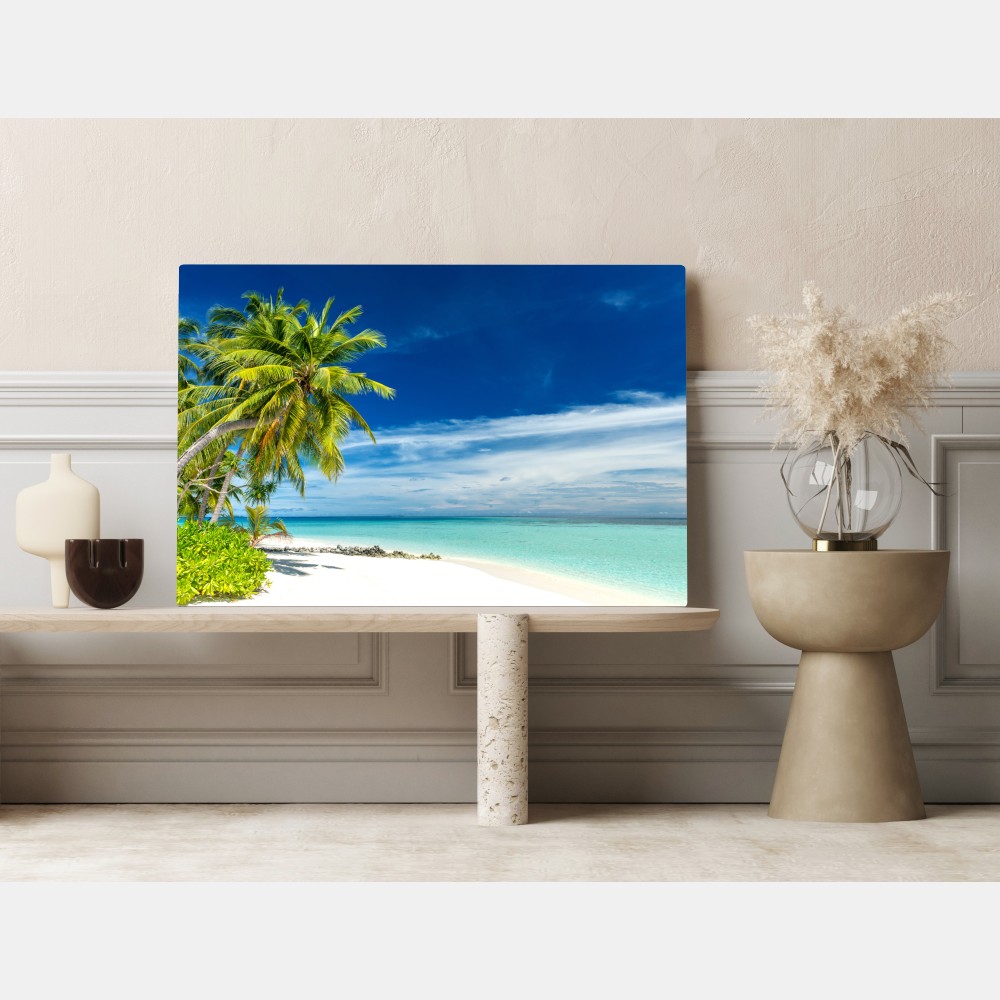 Obraz na płótnie tropikalna turkusowa plaża – Wallissimo® Obraz na płótnie tropikalna turkusowa plaża – Wallissimo®