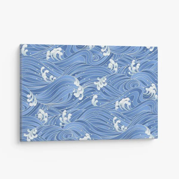 Obraz na płótnie stylizowany Japoński wzór fal