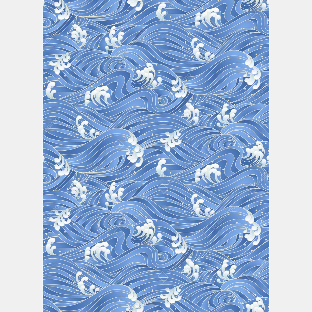 Obraz na płótnie stylizowany Japoński wzór fal – Wallissimo® Obraz na płótnie stylizowany Japoński wzór fal – Wallissimo®