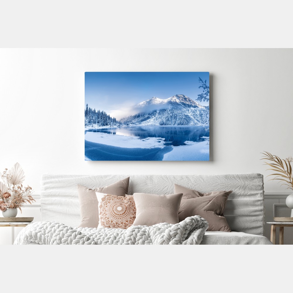 Obraz na płótnie spokojna zimowa panorama Alp – Wallissimo® Obraz na płótnie spokojna zimowa panorama Alp – Wallissimo®