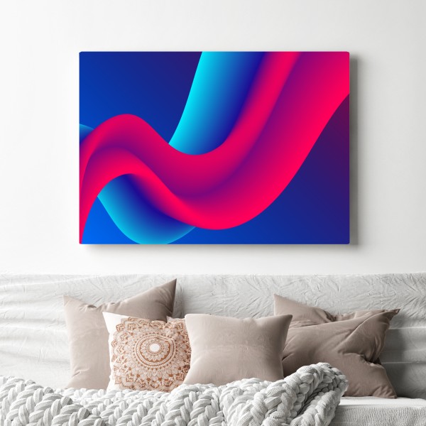 Obraz na płótnie żywe falujące gradienty – Wallissimo® Obraz na płótnie żywe falujące gradienty – Wallissimo®