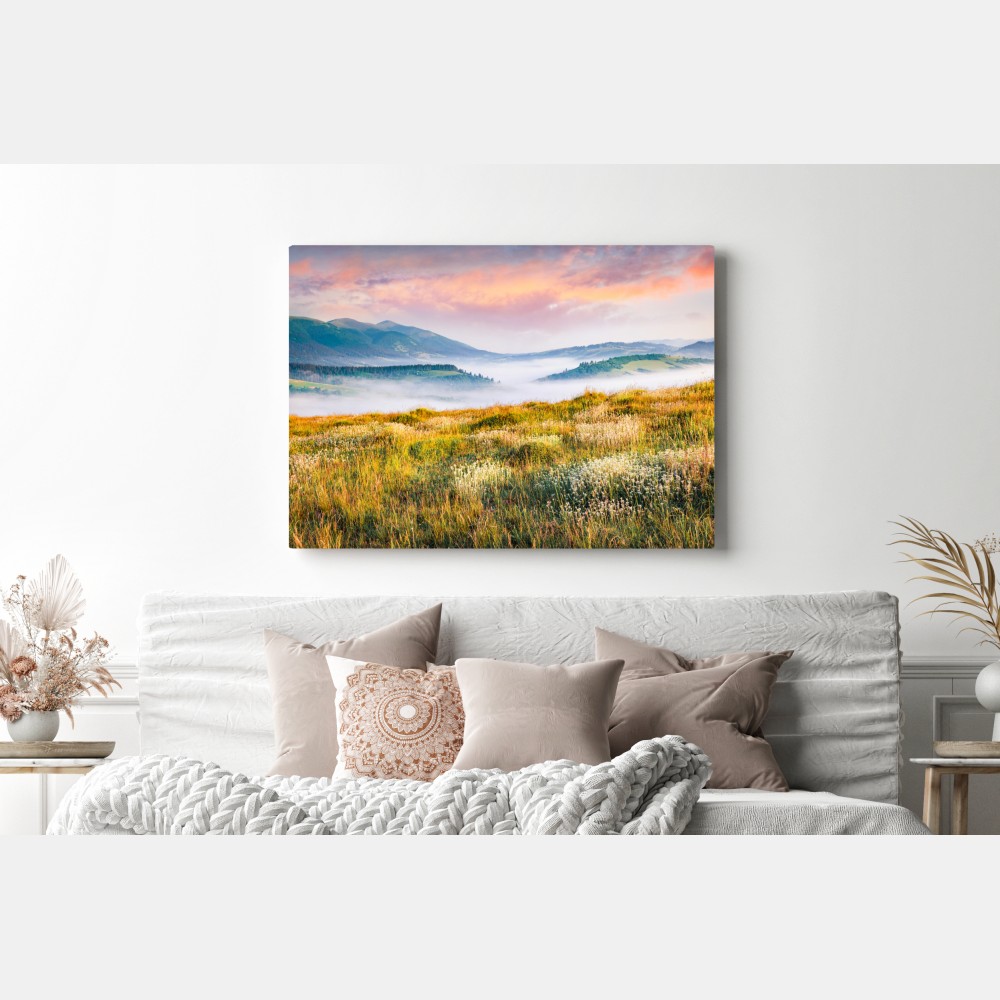 Obraz na płótnie mglisty poranek w Borżawie – Wallissimo® Obraz na płótnie mglisty poranek w Borżawie – Wallissimo®