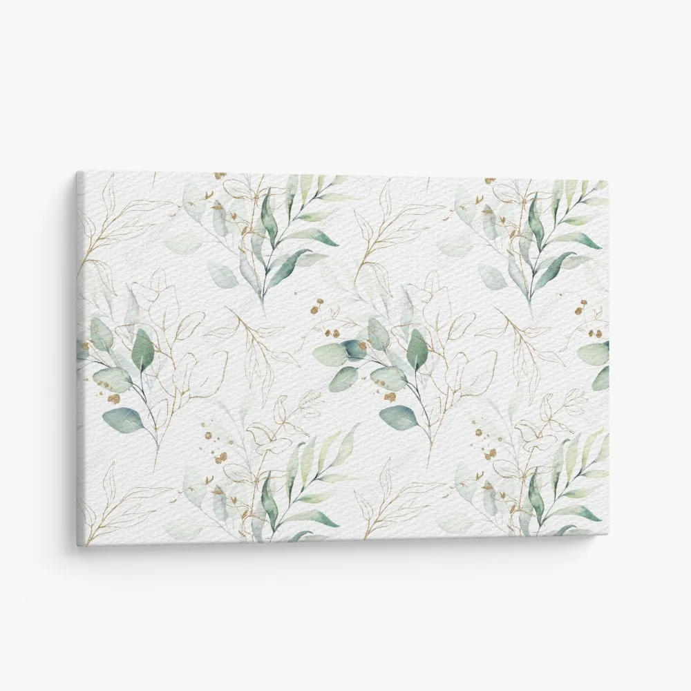 Obraz na płótnie miękki wzór eukaliptusa w akwareli – Wallissimo® Obraz na płótnie miękki wzór eukaliptusa w akwareli – Wallissimo®