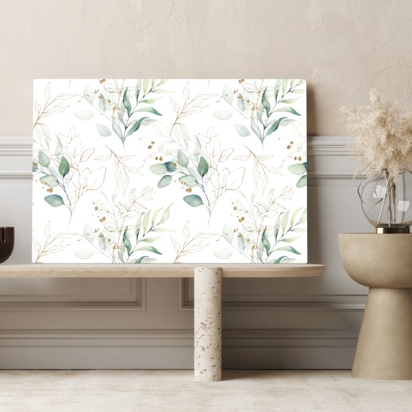 Obraz na płótnie miękki wzór eukaliptusa w akwareli – Wallissimo® Obraz na płótnie miękki wzór eukaliptusa w akwareli – Wallissimo®