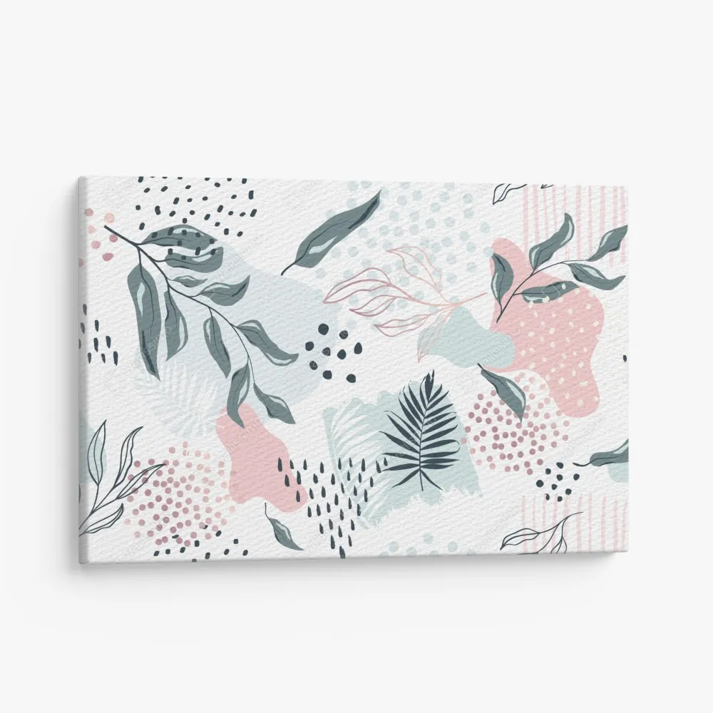 Obraz na płótnie pastelowy botaniczny wzór abstrakcyjny – Wallissimo® Obraz na płótnie pastelowy botaniczny wzór abstrakcyjny – Wallissimo®