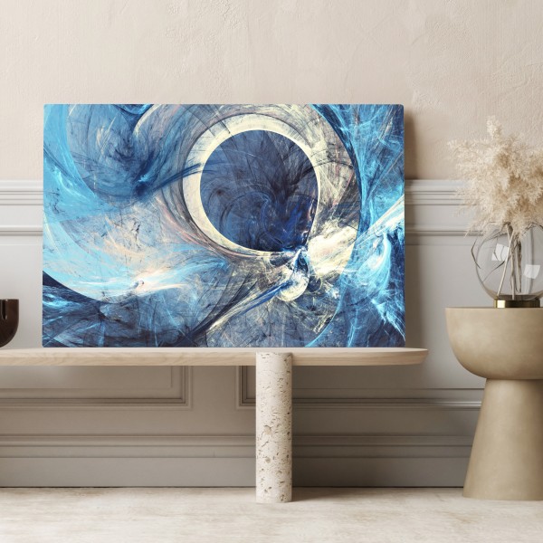 Obraz na płótnie niebieski fraktalowy wir – Wallissimo® Obraz na płótnie niebieski fraktalowy wir – Wallissimo®