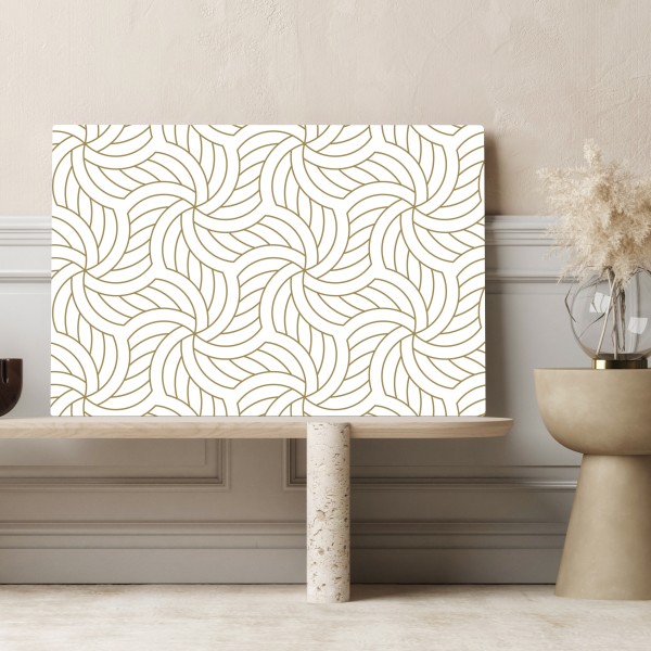 Obraz na płótnie złoty geometryczny wzór spiralny – Wallissimo® Obraz na płótnie złoty geometryczny wzór spiralny – Wallissimo®