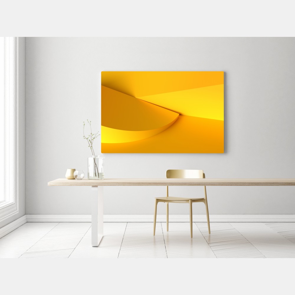 Obraz na płótnie żółta geometryczna abstrakcja 3d – Wallissimo® Obraz na płótnie żółta geometryczna abstrakcja 3d – Wallissimo®