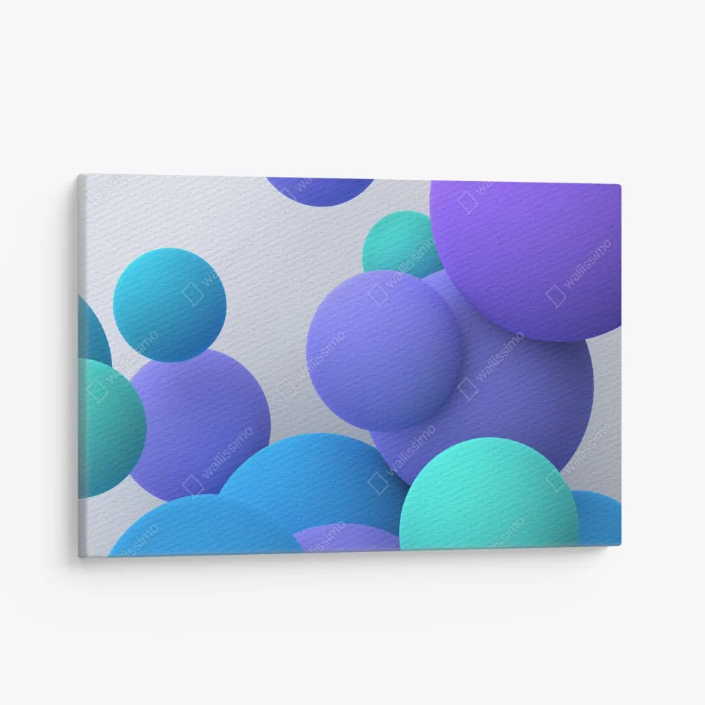 Obraz na płótnie kolorowe pływające kule 3d abstrakcja – Wallissimo® Obraz na płótnie kolorowe pływające kule 3d abstrakcja – Wallissimo®