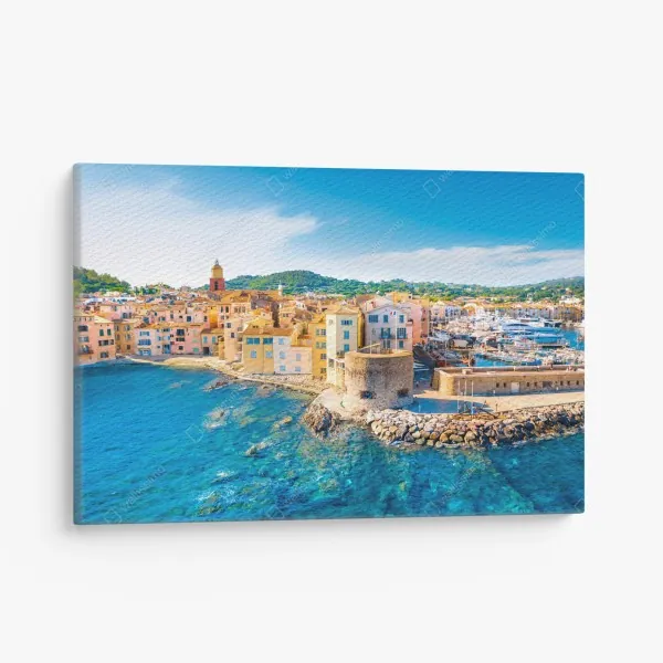 Obraz na płótnie słoneczny port śródziemnomorski