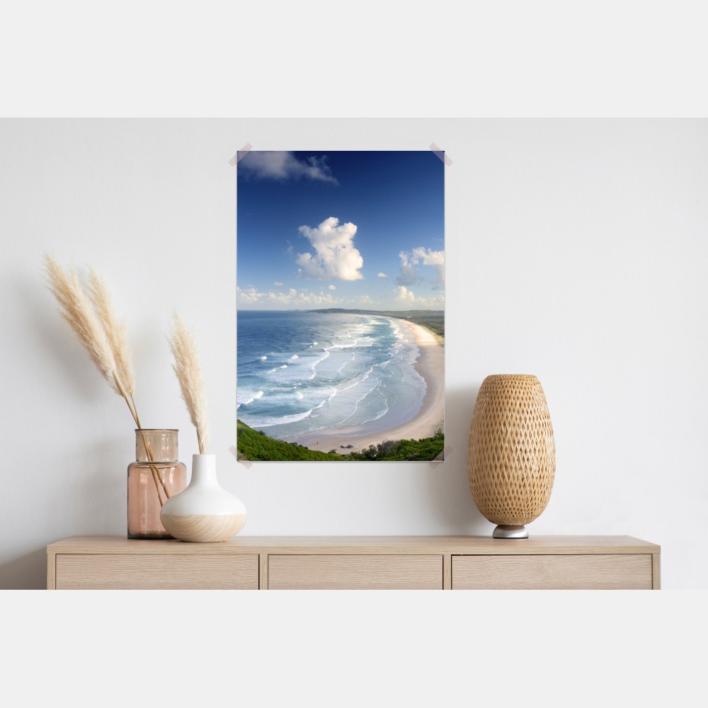 Plakat panorama wybrzeża Byron Bay – Wallissimo® Plakat panorama wybrzeża Byron Bay – Wallissimo®