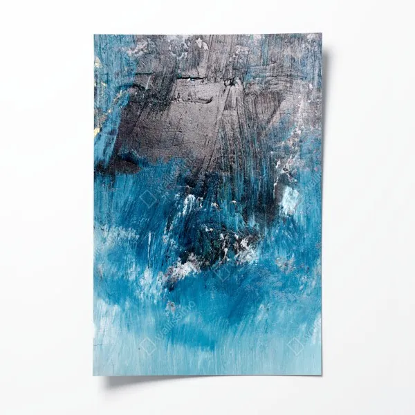 Plakat głęboka niebieska tekstura abstrakcyjna