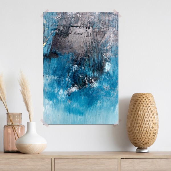 Plakat głęboka niebieska tekstura abstrakcyjna – Wallissimo® Plakat głęboka niebieska tekstura abstrakcyjna – Wallissimo®