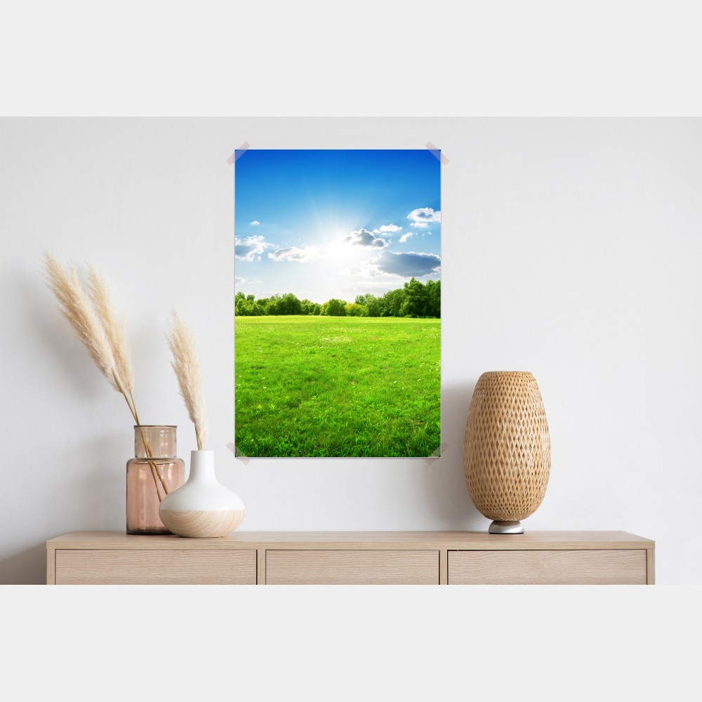 Plakat słoneczna zielona łąka – Wallissimo® Plakat słoneczna zielona łąka – Wallissimo®