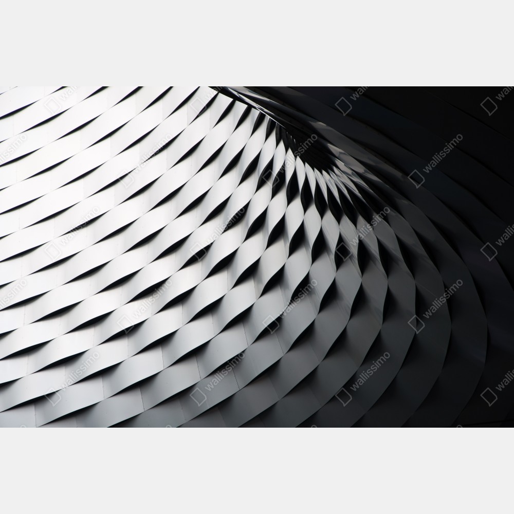 Plakat monochromatyczny geometryczny wzór z metalu – Wallissimo® Plakat monochromatyczny geometryczny wzór z metalu – Wallissimo®