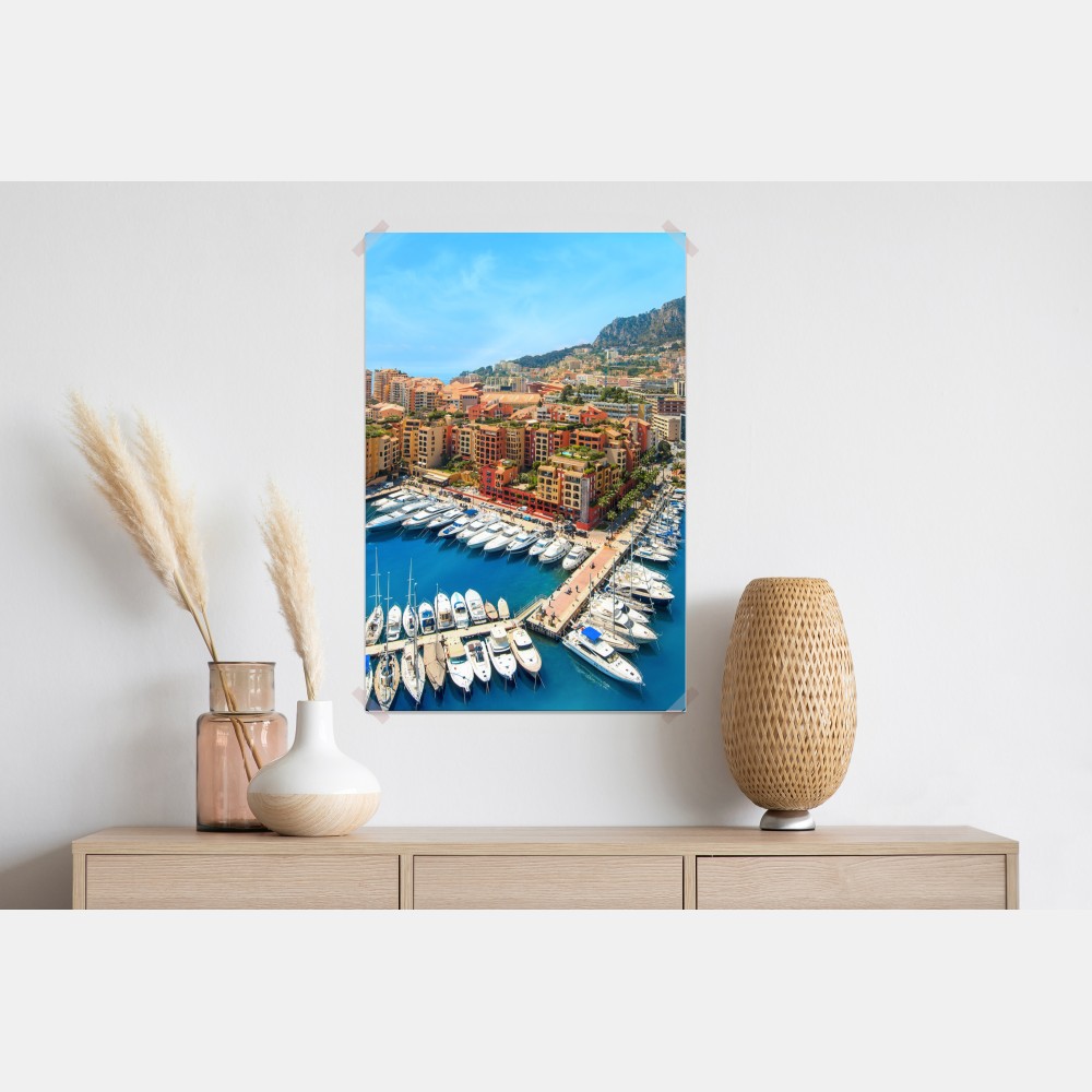 Plakat słoneczna marina i nadmorski krajobraz – Wallissimo® Plakat słoneczna marina i nadmorski krajobraz – Wallissimo®