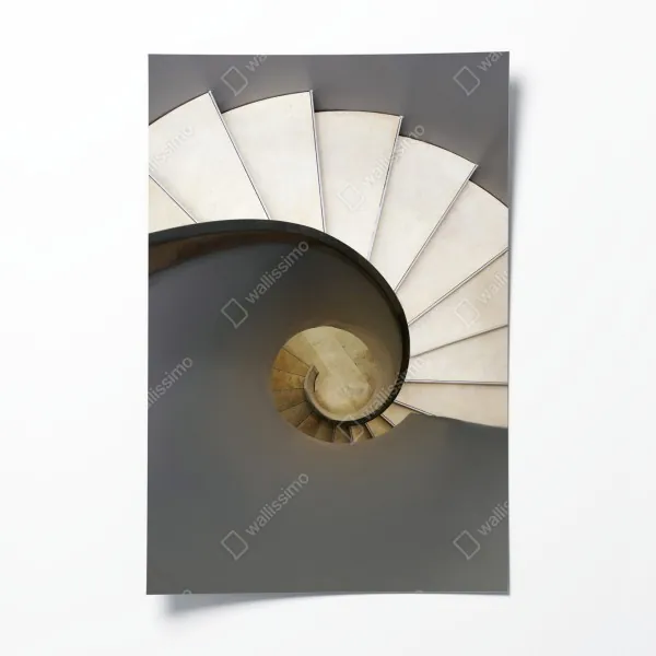 Plakat spiralne schody abstrakcyjna kompozycja