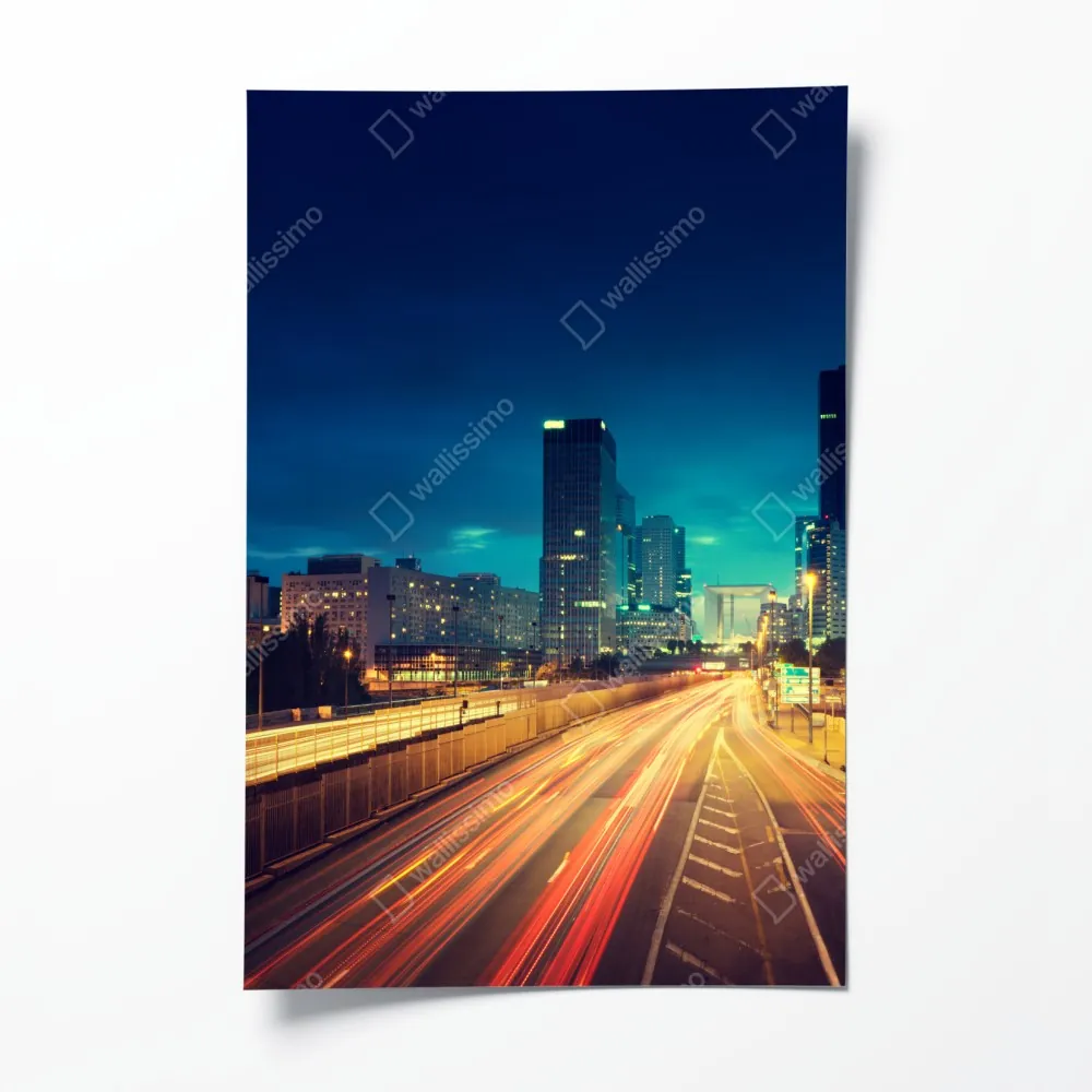 Plakat La Défense panorama miasta o zmierzchu – Wallissimo® Plakat La Défense panorama miasta o zmierzchu – Wallissimo®