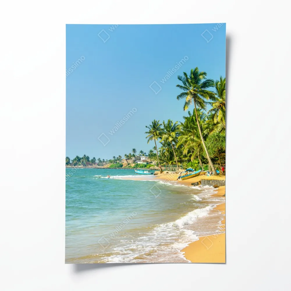 Plakat tropikalna plaża z palmami – Wallissimo® Plakat tropikalna plaża z palmami – Wallissimo®