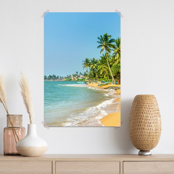 Plakat tropikalna plaża z palmami – Wallissimo® Plakat tropikalna plaża z palmami – Wallissimo®