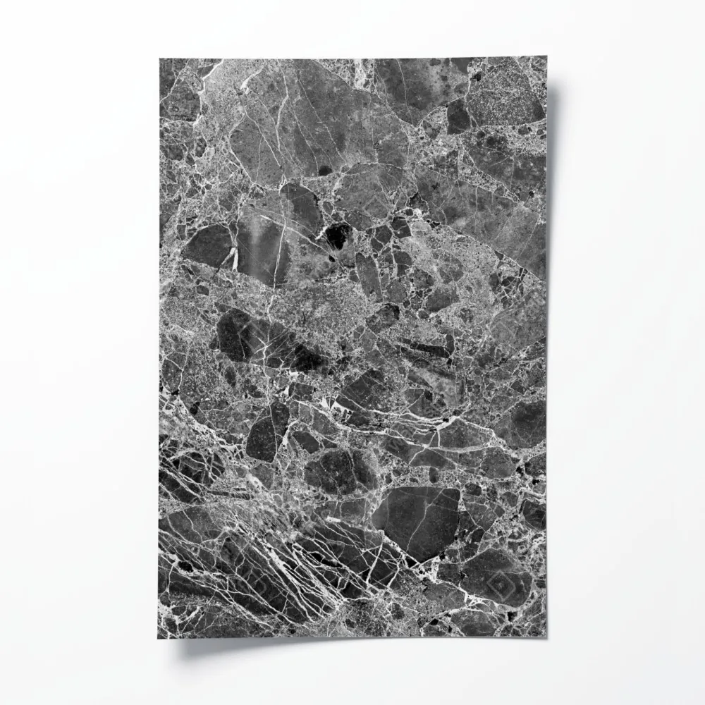 Plakat monochromatyczna tekstura marmuru – Wallissimo® Plakat monochromatyczna tekstura marmuru – Wallissimo®