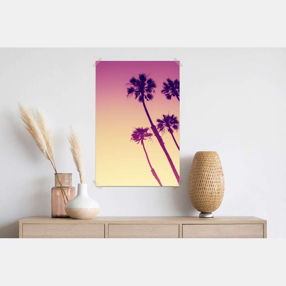 Plakat palmy z Kalifornii na Sunset Cliffs – Wallissimo® Plakat palmy z Kalifornii na Sunset Cliffs – Wallissimo®