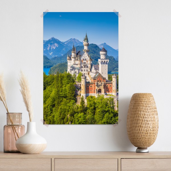 Plakat zamek Neuschwanstein w alpejskim krajobrazie – Wallissimo® Plakat zamek Neuschwanstein w alpejskim krajobrazie – Wallissimo®