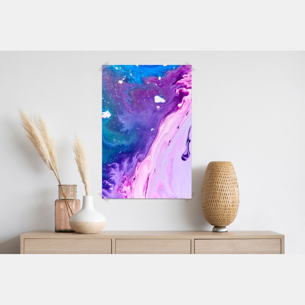 Plakat żywa niebiesko-fioletowa abstrakcja akrylowa – Wallissimo® Plakat żywa niebiesko-fioletowa abstrakcja akrylowa – Wallissimo®