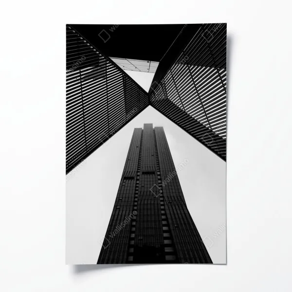 Plakat Melbourne architektura czarno-biała