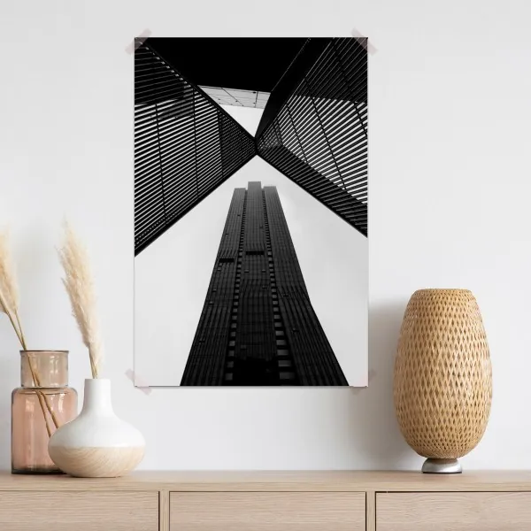 Plakat Melbourne architektura czarno-biała – Wallissimo® Plakat Melbourne architektura czarno-biała – Wallissimo®