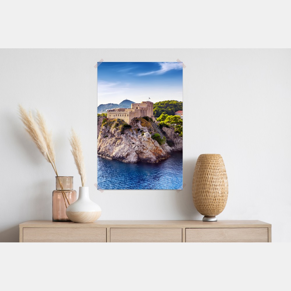 Plakat Dubrownik widok na nadmorską fortecę – Wallissimo® Plakat Dubrownik widok na nadmorską fortecę – Wallissimo®