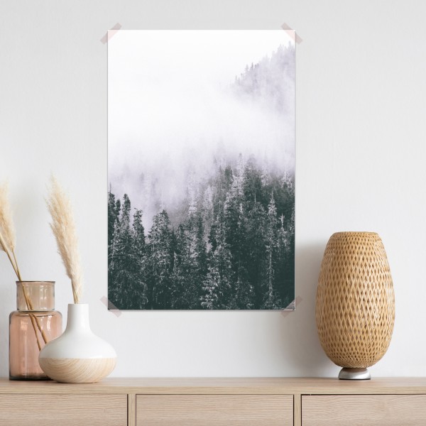 Plakat mglisty las iglasty – Wallissimo® Plakat mglisty las iglasty – Wallissimo®