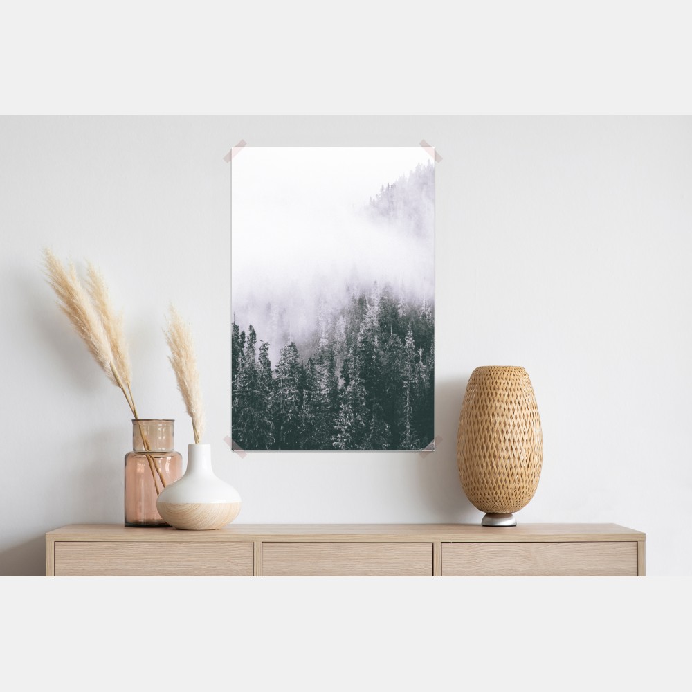 Plakat mglisty las iglasty – Wallissimo® Plakat mglisty las iglasty – Wallissimo®